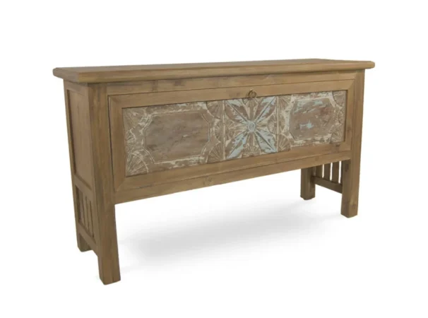 Consola Fez Madera Teca Reciclada Puerta E 150x45x84 Cm - Moycor (3)