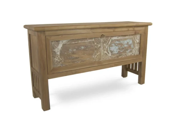 Consola Fez Madera Teca Reciclada Puerta F 150x45x84 Cm - Moycor (3)