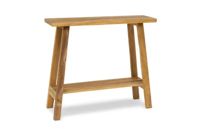 Consola Ibiza Madera Teca Reciclada 90x30x78 Cm - Moycor (2)