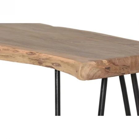 Consola Irregular Madera Natural Acacia Patas Metal 120x35x76 Cm - Giner y Colomer (1)