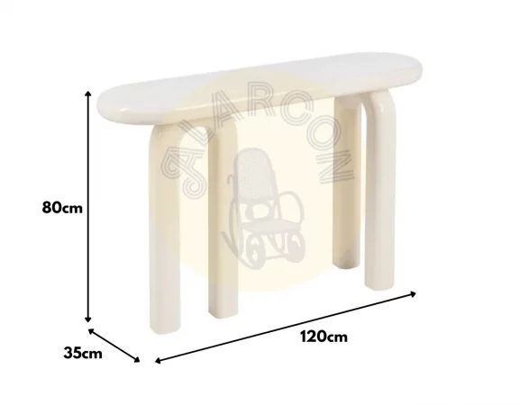 Consola Madera DM Crema 120x35x80 Cm - IXIA (3)