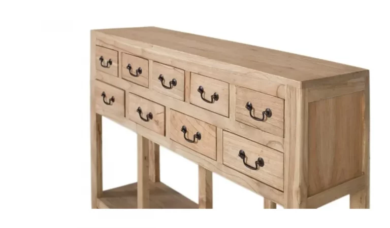 Consola Madera Maciza 120x30x80 Cm - Giner y Colomer (1)