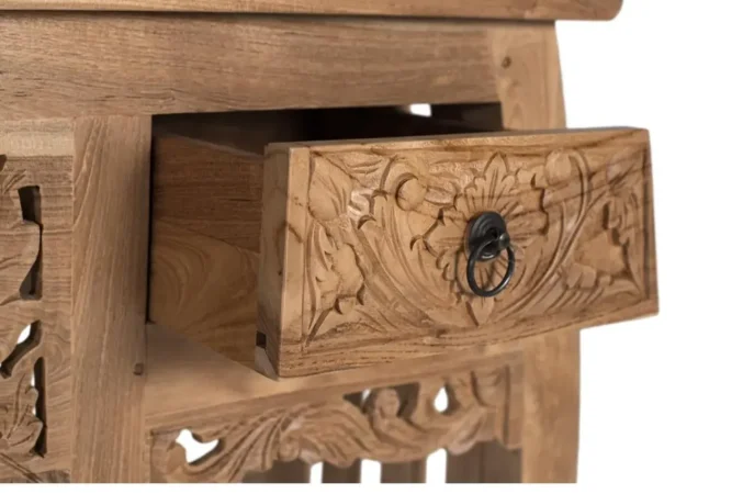 Consola Madera Maciza de Teca 100x37x78 Cm - Giner y Colomer (4)