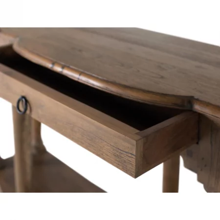 Consola Madera Teka Natural 138x38x77 Cm - Giner y Colomer (3)