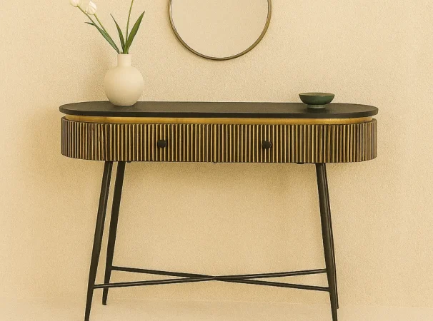 Consola Madera y Marmol 120x40x77 Cm - Giner y Colomer (3)