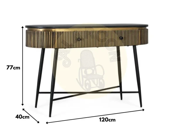 Consola Madera y Marmol 120x40x77 Cm - Giner y Colomer (5)