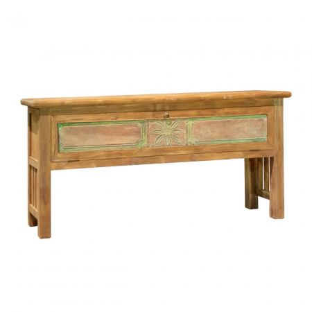 Consola Merida de Madera de Teca Reciclada 1 Puerta C - Moycor (2)