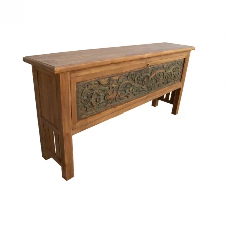 Consola Merida de Madera de Teca Reciclada Puerta A - Moycor (2)