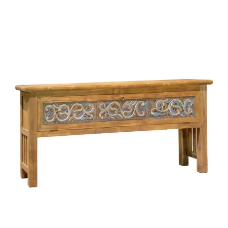 Consola Merida de Madera de Teca Reciclada Puerta A - Moycor (5)