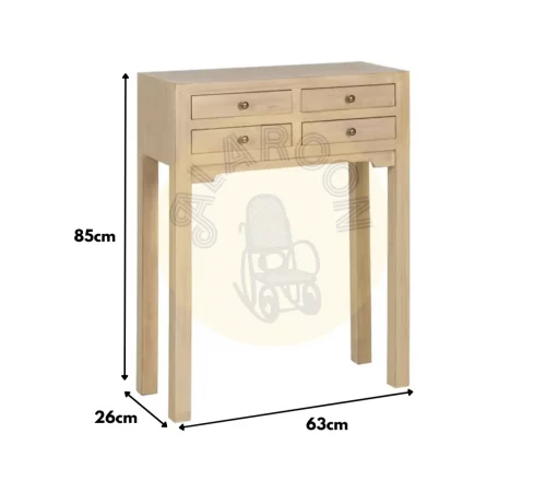 Consola Natural Madera DM 63x26x85 Cm - IXIA (7)