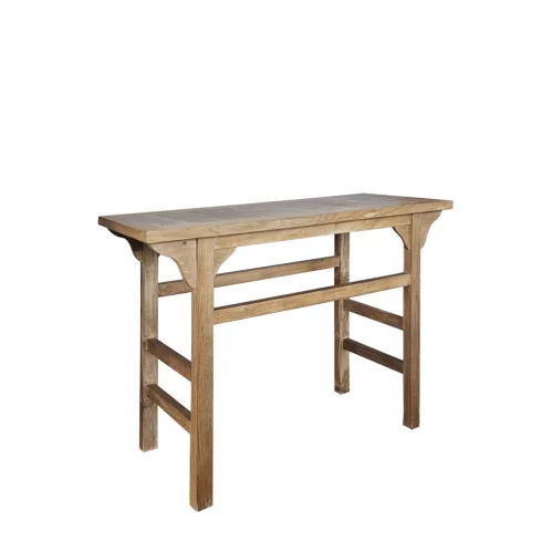 Consola en Madera de Teka Natural 120x40x80 Cm - Moycor (1)