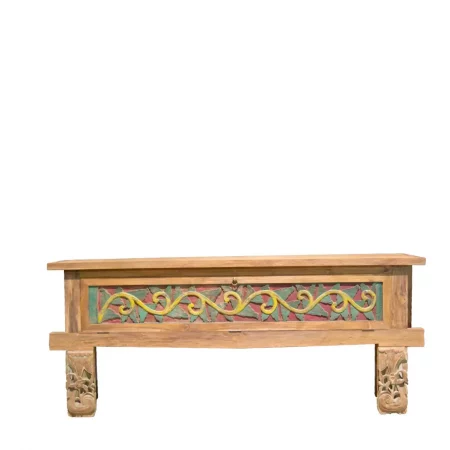 Consola en Madera de Teka Reciclada con 1 Puerta 230x45x90 Cm - Moycor (2)