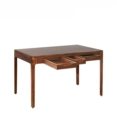 Escritorio 3 Cajones Madera De Caoba Colección Oporto 120x60x76 Cm - Moycor (6)