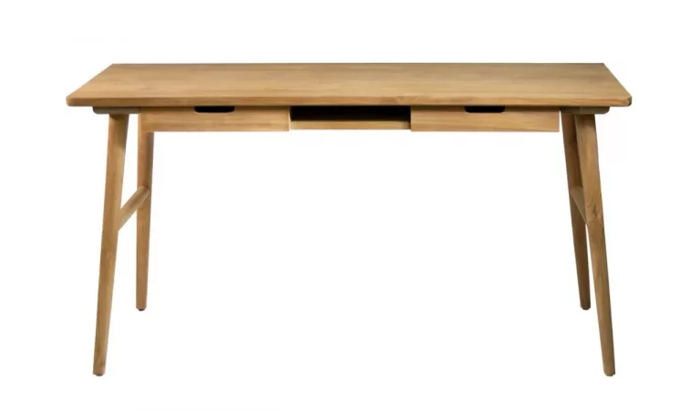 Escritorio Borneo 2 Cajones Madera De Teca 140x55x76 Cm - Moycor (5)