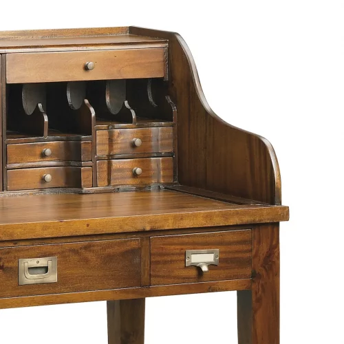 Escritorio Bureau CCajones Madera Caoba Colección Flamingo 102x60x106 Cm - Moycor (2)