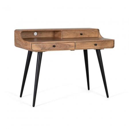 Escritorio Madera Acacia y Metal c3 Cajones - Giner y Colomer - 1