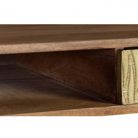 Escritorio Madera Mango C2 Cajones Repujados Lámina Bronce 130x50x76 - Giner y Colomer - 6