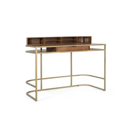 Escritorio Madera Mango Patas Hierro 130x60x95Cm - Giner y Colomer (3)