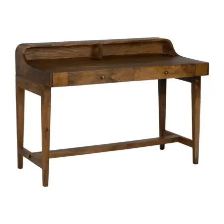 Escritorio Marrón Negro Madera Mango 122x62x90 Cm - IXIA (5)