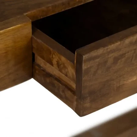 Escritorio Marrón Negro Madera Mango 122x62x90 Cm - IXIA (8)