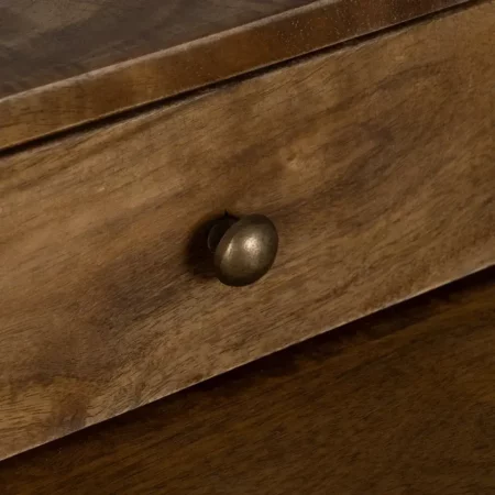 Escritorio Marrón Negro Madera Mango 125x62x90 Cm - IXIA (3)