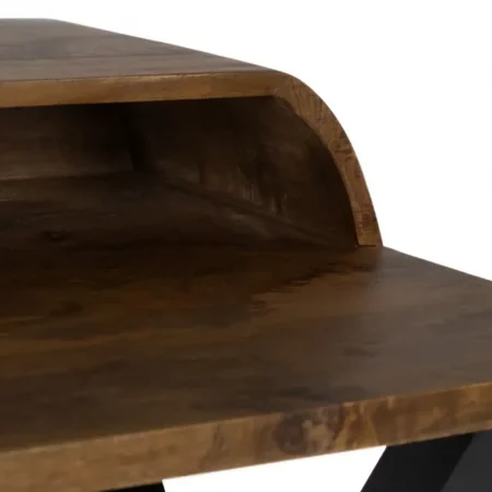 Escritorio Marrón Negro Madera Mango 125x62x90 Cm - IXIA (6)