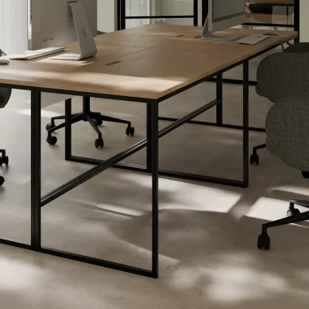 Escritorio Mod. Hudson 120x60x75 Cm Fija RobleNegro - Somcasa (5)