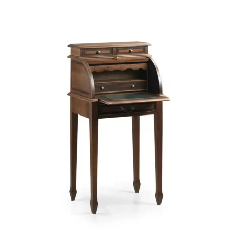 Escritorio Persiana Pequeño Bandeja Extraíble Madera Caoba Colección Vintage 55x45x110 Cm - Moycor (2)