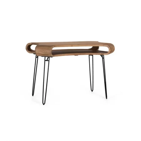 Escritorio de Madera Maciza de Acacia con Patas Metálicas - Giner y Colomer (1)