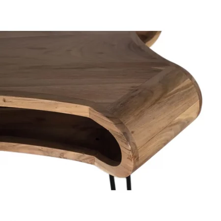 Escritorio de Madera Maciza de Acacia con Patas Metálicas - Giner y Colomer (3)