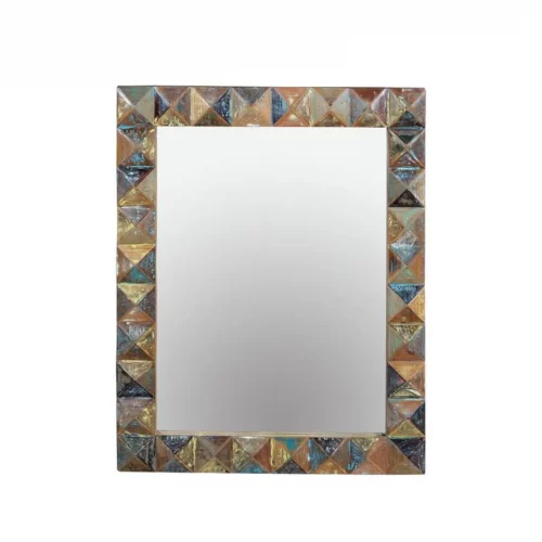 Espejo Rectangular Madera Reciclada Colección Diamante Reciclado 80x100 - Giner Y Colomer (1)