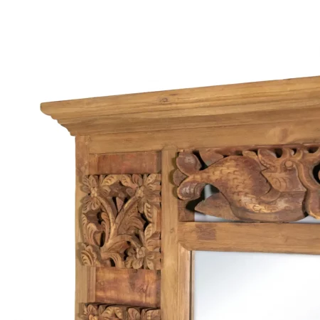 Espejo en Madera de Teka Reciclada Grande 150x9x162 Cm - Moycor (2)