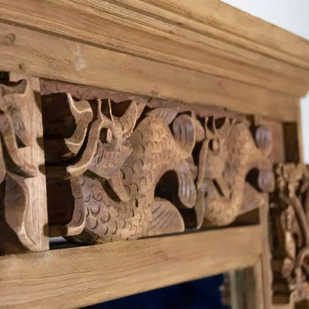 Espejo en Madera de Teka Reciclada Grande 150x9x162 Cm - Moycor (3)