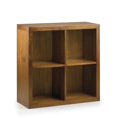 Estante 4 Huecos Madera Mindi Modelo Star Combi 90x35x90 Cm - Moycor (1)