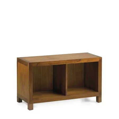 Estante Doble Hueco Madera Mindi Modelo Star Combi 45x35x90 Cm - Moycor (4)