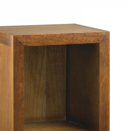 Estante en Forma de Cubo en Madera de Mindi Modelo Star 45x35x45 Cm - Moycor (2)