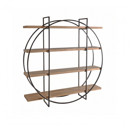 Estantería Circular de Madera de Acacia y Metal - Imori (2)