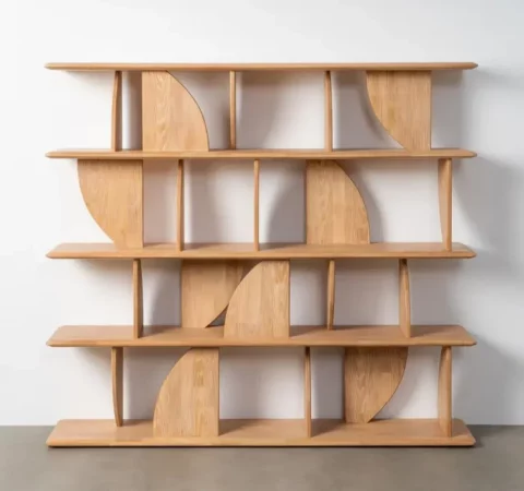 Estantería Madera de Caucho Salón 180x38x161 Cm - IXIA (1)