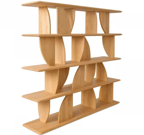 Estantería Madera de Caucho Salón 180x38x161 Cm - IXIA (4)