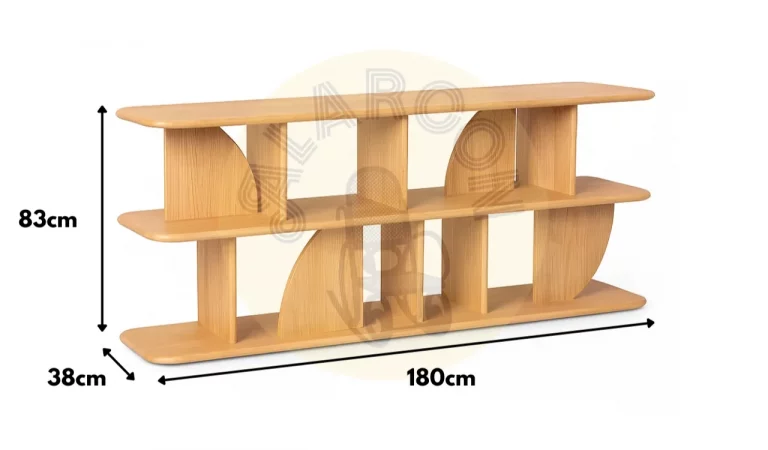 Estantería Madera de Caucho Salón 180x38x83 Cm - IXIA (2)