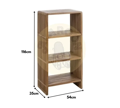Estantería Madera de Teca Salón 54x35x116 Cm - IXIA (4)