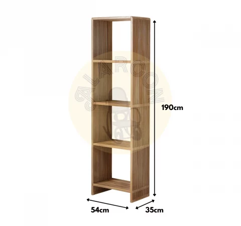 Estantería Madera de Teca Salón 54x35x190 Cm - IXIA (1)