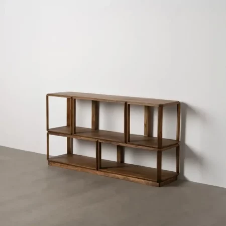 Estantería Marrón Madera Mango Salón 160x42x85 Cm - IXIA (2)