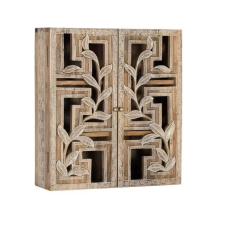 Estanteria de Pared de Madera de Mango 2 Puertas Tallado a Mano - Giner y Colomer (1)