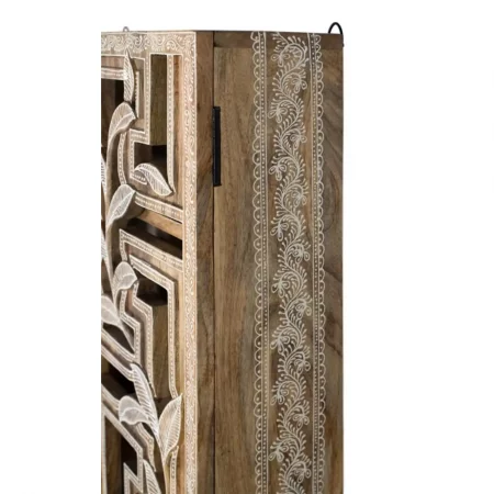 Estanteria de Pared de Madera de Mango 2 Puertas Tallado a Mano - Giner y Colomer (6)