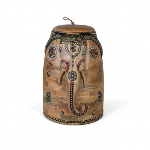 Figura Decorativa Elefante Fabricada En Madera De Mango 35x28x56 Cm - Giner y Colomer (3)