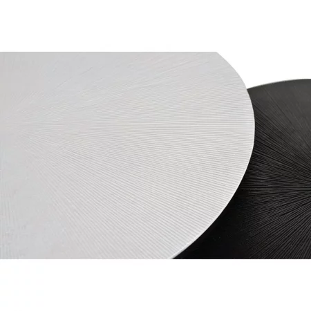 Juego 2 Mesas Centro Nido Redondas Sobre Metal Distinto Color Patas Metal 76 Diámetro x 45 Cm - Giner y Colomer (1)