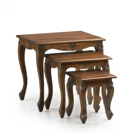Juego 3 Mesitas Nido Madera Caoba Colección Vintage 60x45x55 45x35x45 30x30x33- Moycor (1)