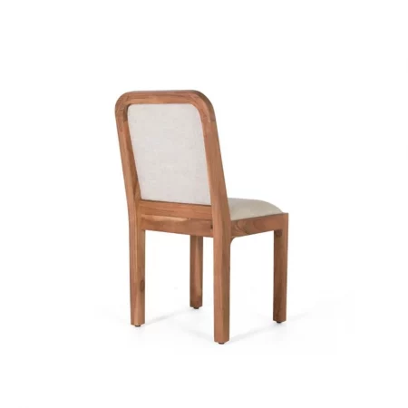 Juego de 2 Sillas Madera Acacia Tapizadas en Tela Cruda Colección Contemporary 45x58x91 Cm - Giner y Colomer (4)