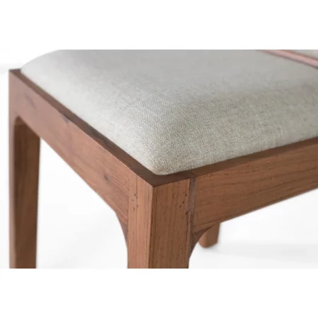 Juego de 2 Sillas Madera Acacia Tapizadas en Tela Cruda Colección Contemporary 45x58x91 Cm - Giner y Colomer (5)